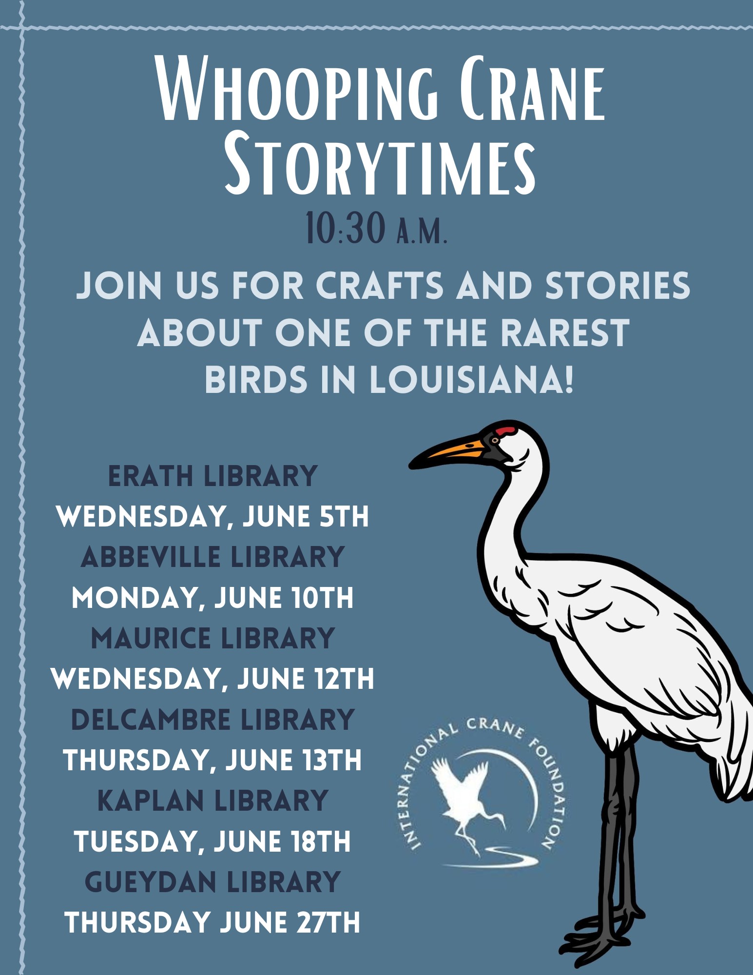 Whooping Crane Storytimes